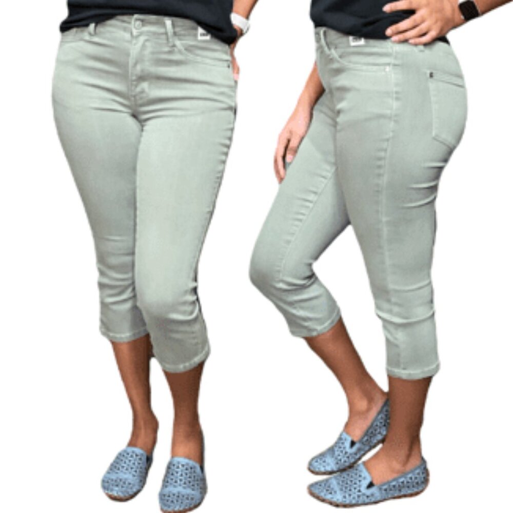 Judy Blue High Waist Capri Sage